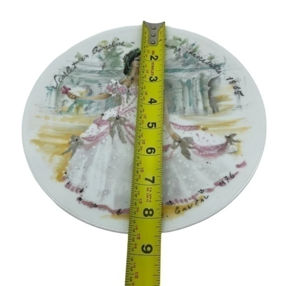 Vintage Limoges Scarlet in Crinoline The Inaccessible Women 1865 Plate